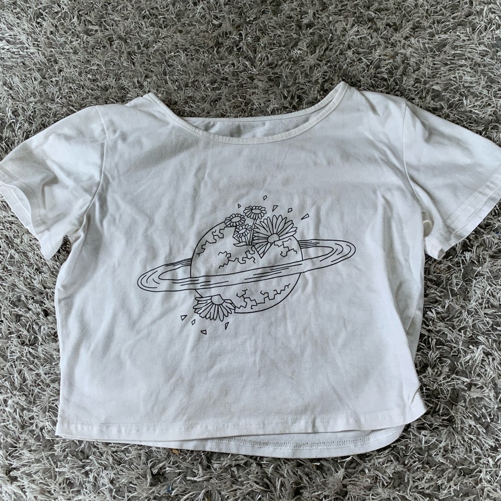 white crop top